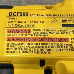 AS-IS DEWALT 20V MAX Lithium-Ion Cordless 1/2 in. Impact Wrench Kit