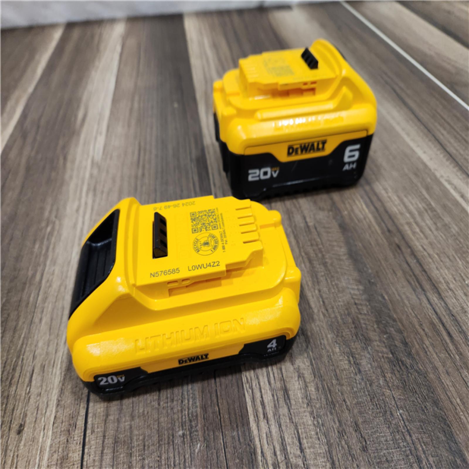 AS-IS DEWALT 20V MAX Lithium-Ion 6.0Ah and 4.0Ah Battery and Charger Starter Kit