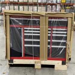 DALLAS LOCATION - MILWAUKEE 61 in. W x 22.1 in D 11-Drawer Mobile Workbench Cabinet W/ Wood Top and Pegboard