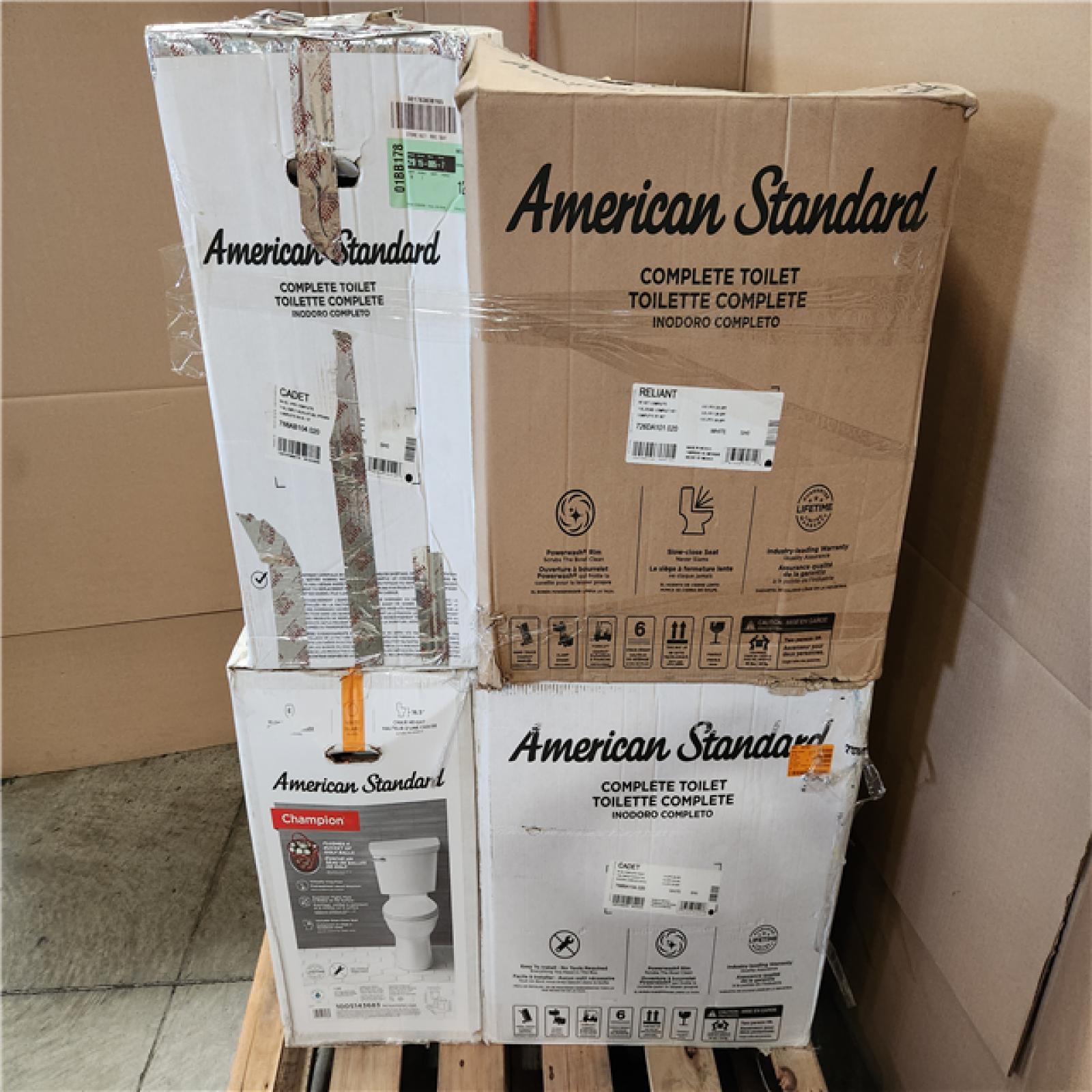 Phoenix AS-IS Mixed American Standard Toilet & Accesories Pallet (5 Toilets)