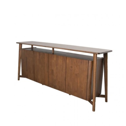 Phoenix SEALED Hadsten Rich Walnut 4-Door Sideboard with Solid Wood Construction