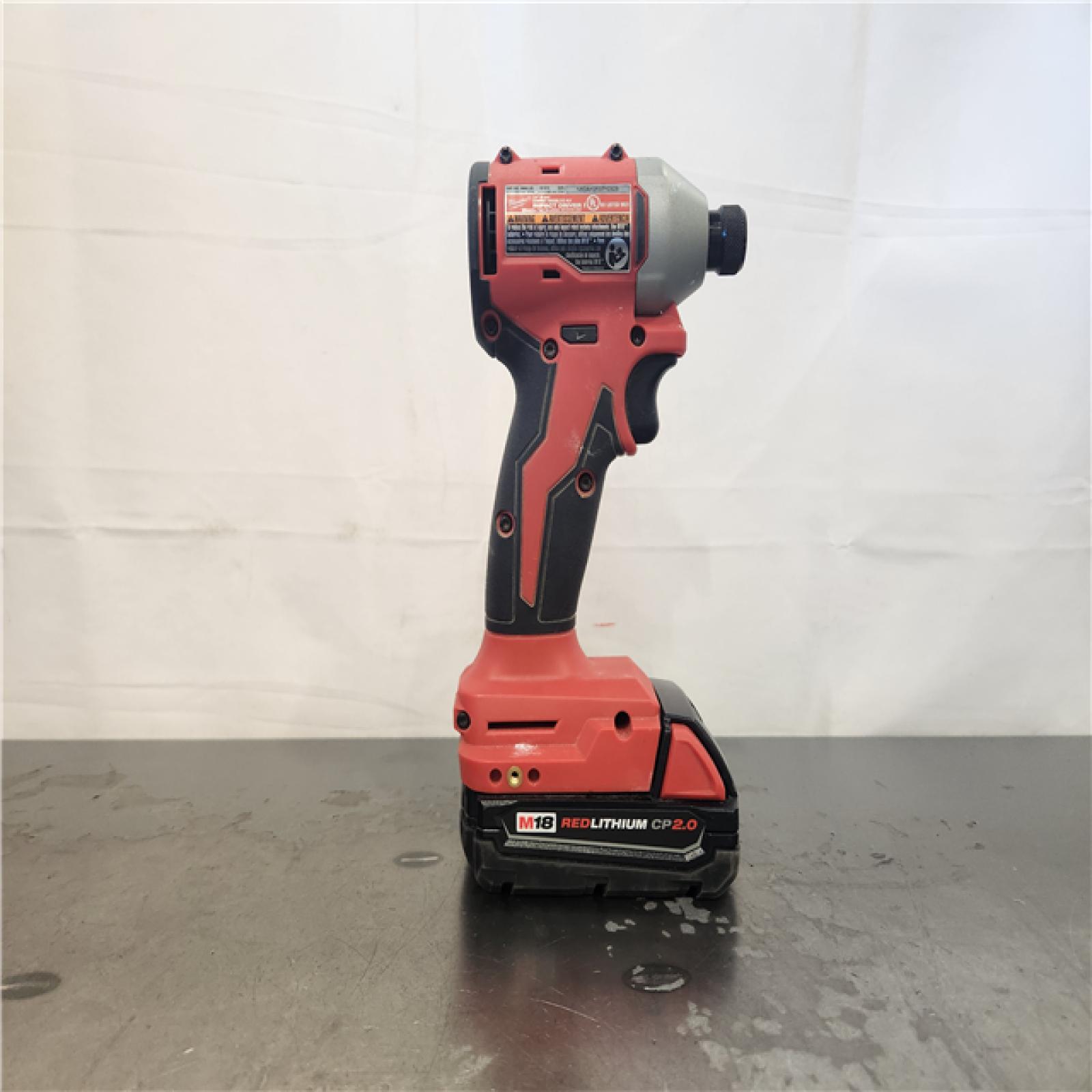 AS-IS- Milwaukee M18 Compact Brushless 1/4  Hex Impact Driver Kit