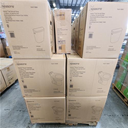 Phoenix Location NEW Seasons Keating Round Toilet Bowl With Tank 1.0 Gallons/ 3.8 Liters a Flush Pallet (12 Toilets)
