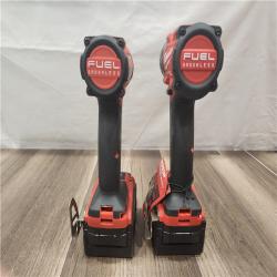 AS-IS- MILWAUKEE FUEL 18V Lithium-Ion Brushless Cordless Hammer Drill and Impact Driver Combo Kit