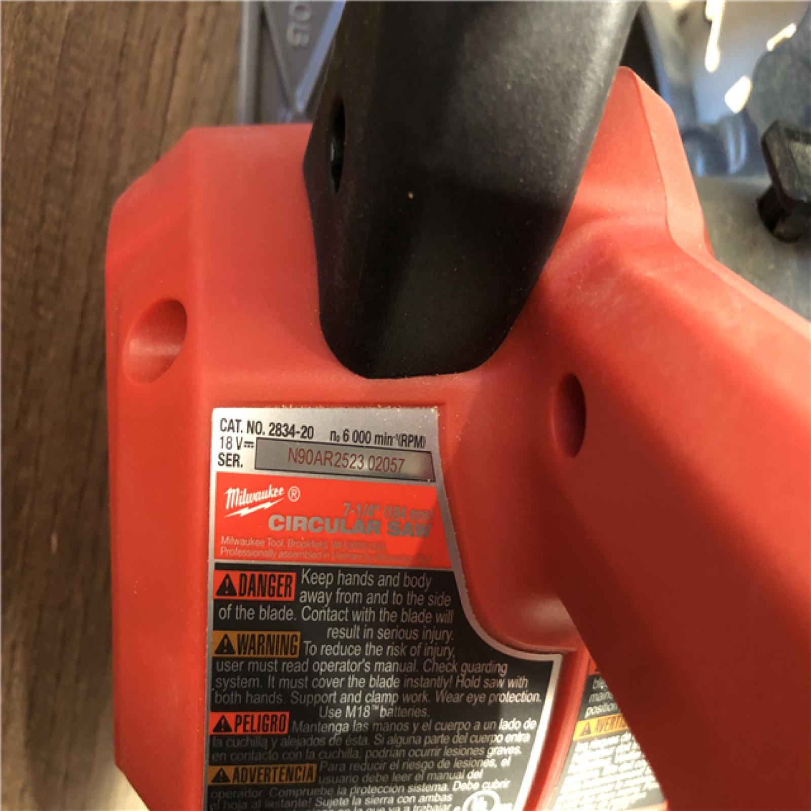 AS-IS Milwaukee FUEL 18V Lithium-Ion Brushless Cordless 7-1/4 in. Circular Saw (Tool-Only)