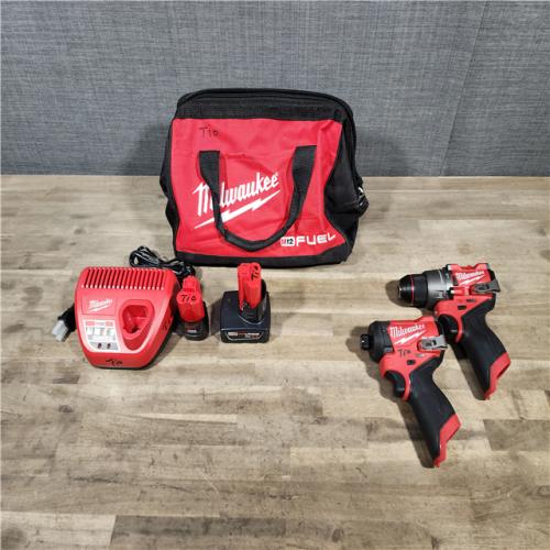 HOUSTON LOCATION - AS-IS Milwaukee 3497-22 12V Brushless Hammer Drill and Impact Driver Combo Kit
