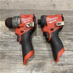 AS-IS Milwaukee FUEL 12-Volt Lithium-Ion Brushless Cordless Hammer Drill and Impact Driver Combo Kit