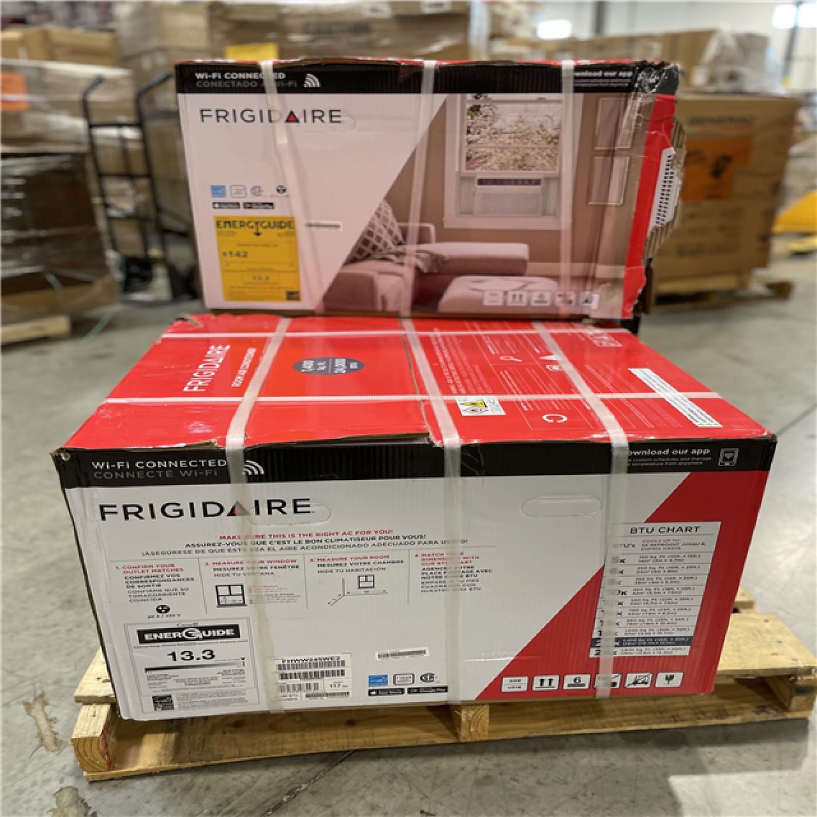 DALLAS LOCATION - Frigidaire 24 000 BTU 230-Volt Inverter Technology Window Room Air Conditioner Cools 1400 sq. ft. with PALLET-(3 UNITS)