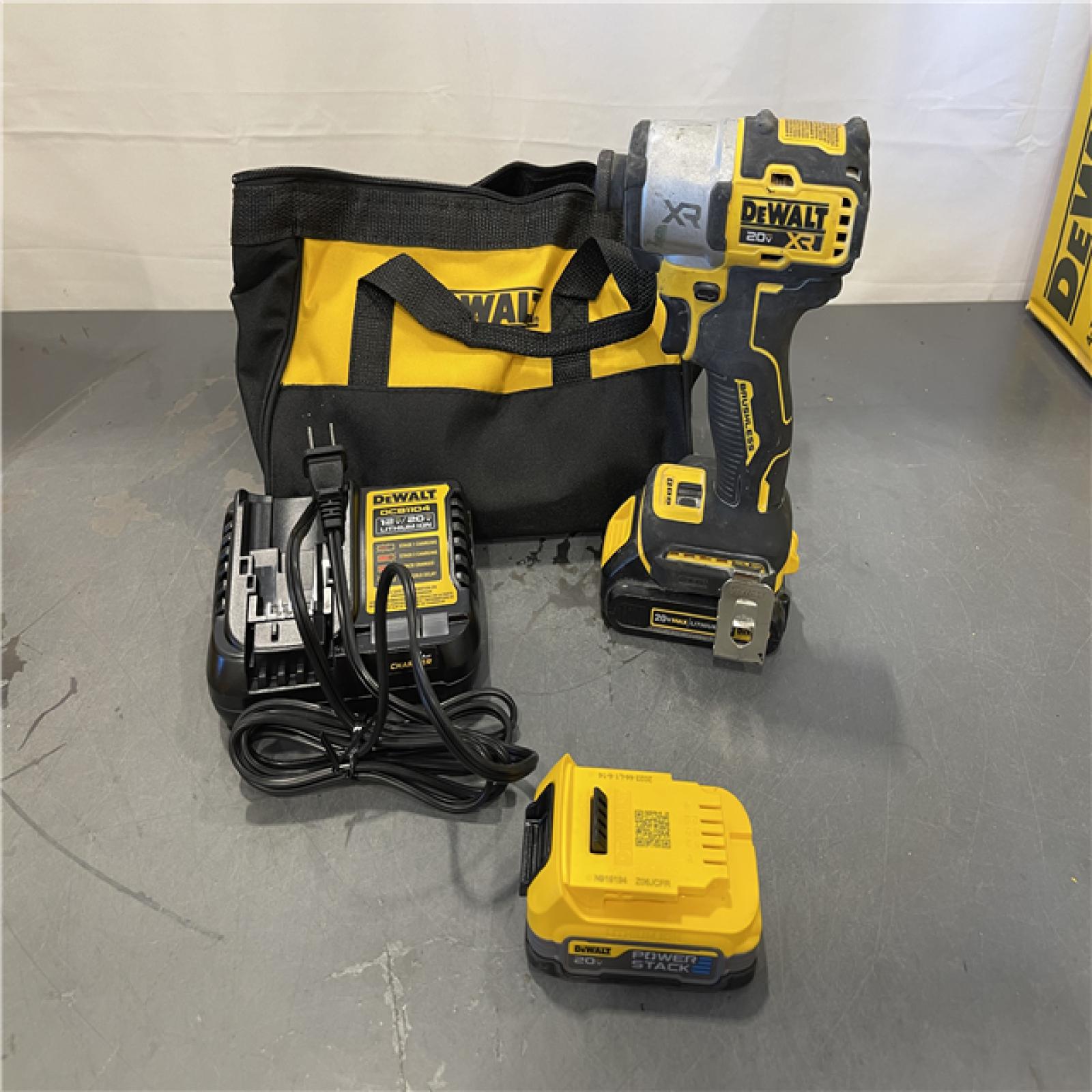 AS-IS - DEWALT 20V MAX XR Lithium-Ion Brushless Cordless 1/4 3-Speed Impact Driver Kit