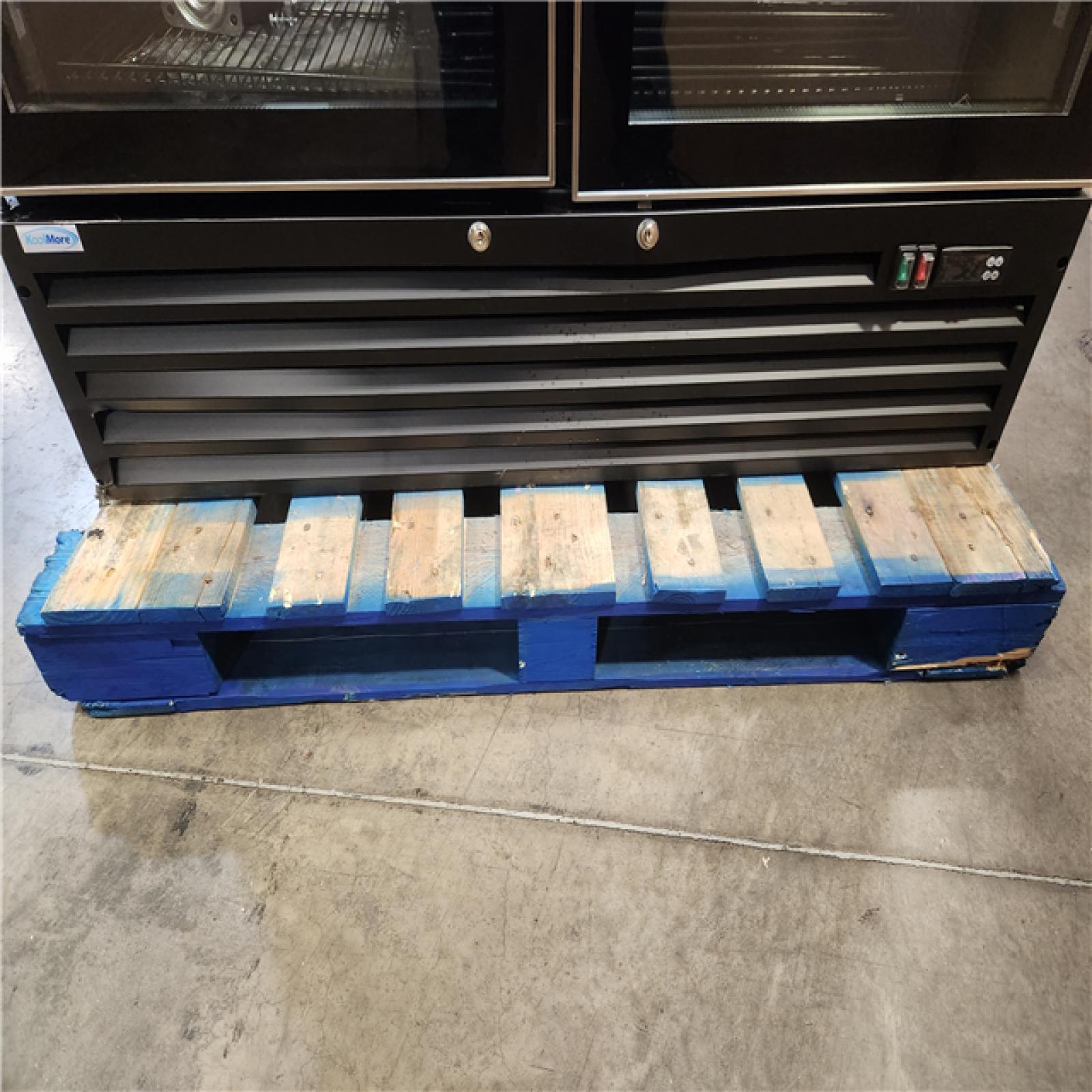 Phoenix Koolmore 44.5 in. Commercial Two Door Merchandiser Refrigerator 35 cu. ft. in Black