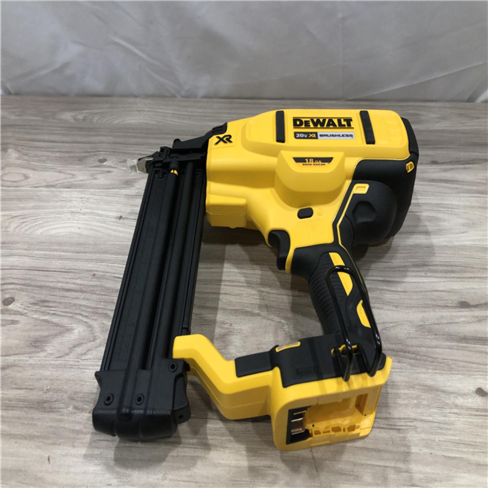 AS-IS DEWALT 20V MAX XR Lithium-Ion Electric Cordless 18-Gauge Brad Nailer (Tool Only)
