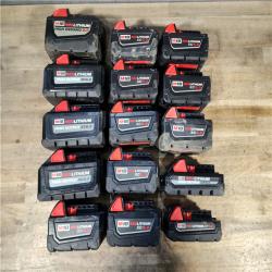 HOUSTON LOCATION - AS-IS MILWAUKEE BATTERY PACK QTY - 15