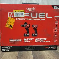 AS-IS Milwaukee M18 FUEL 18V Lithium-Ion Brushless Cordless Hammer Drill and Impact Driver Combo Kit (2-Tool) with 2 Batteries
