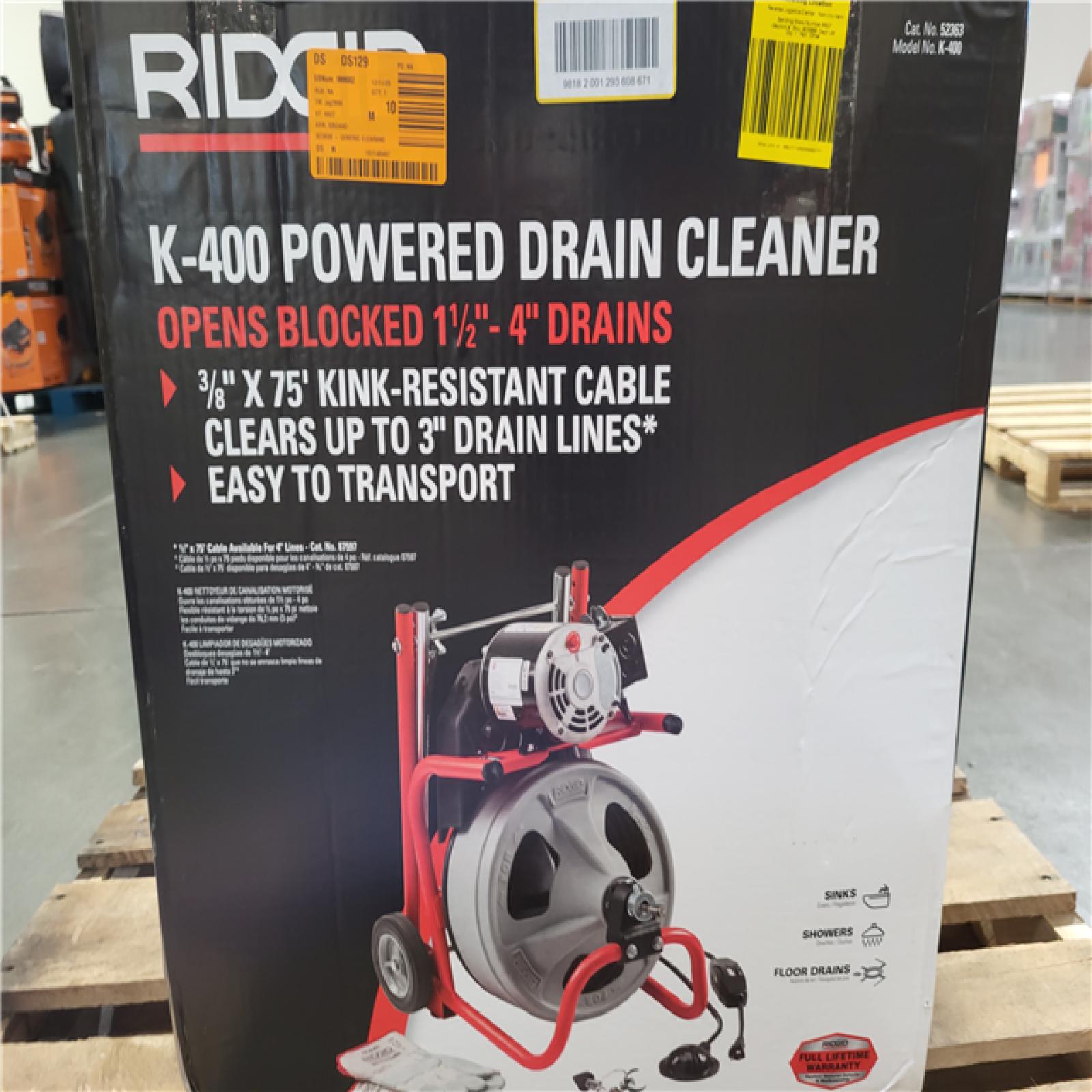 CALIFORNIA AS-IS RIGID K-400 DRAIN CLEANER