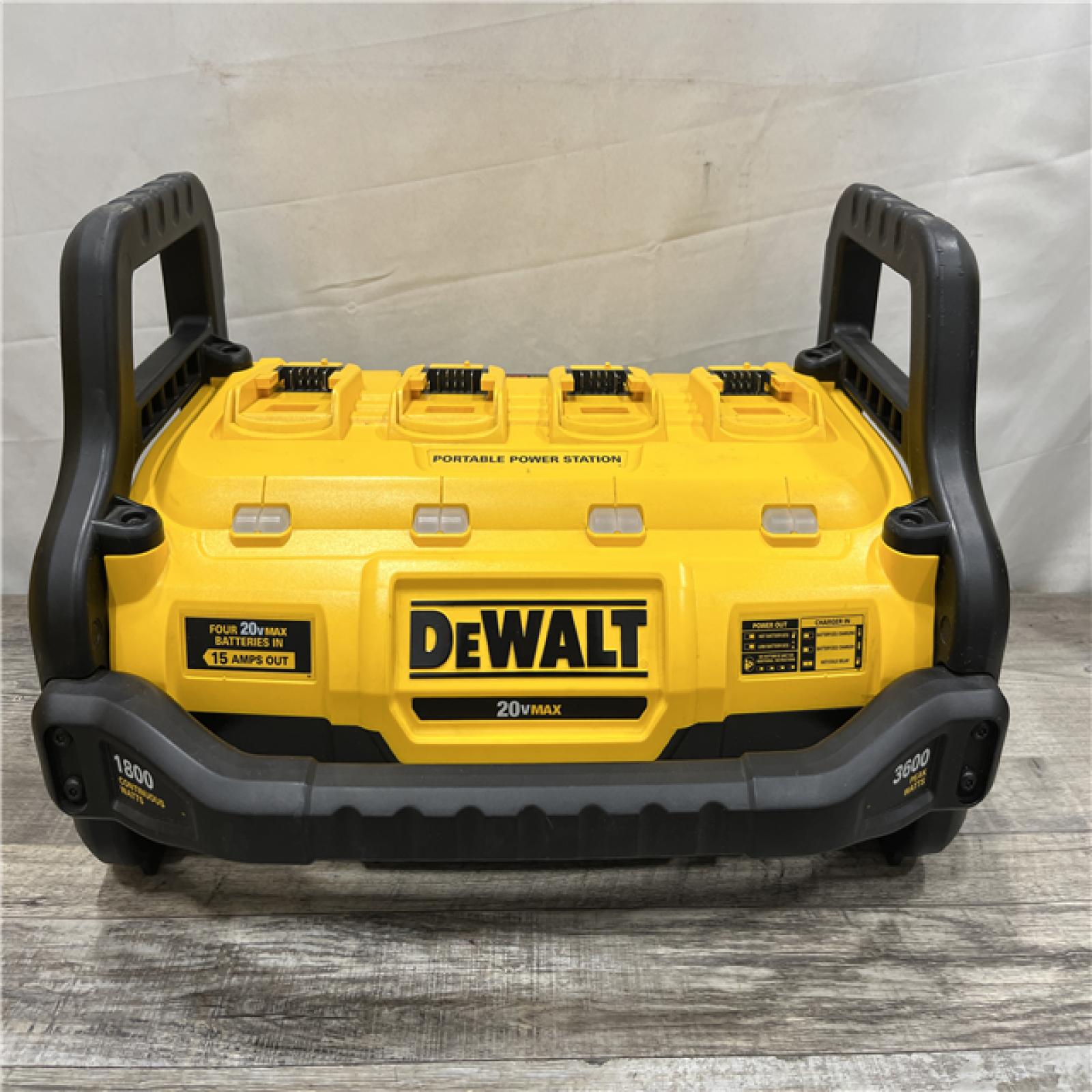 AS-IS DEWALT 1800 Watt Portable Power Station and 20V/60V MAX Lithium-Ion Battery Charger