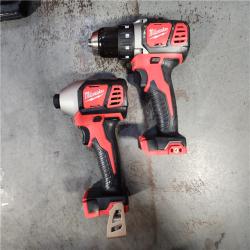 HOUSTON LOCATION - AS-IS Milwaukee M18 18V Cordless Brushed 2 Tool Drill/Driver and Impact Driver Kit