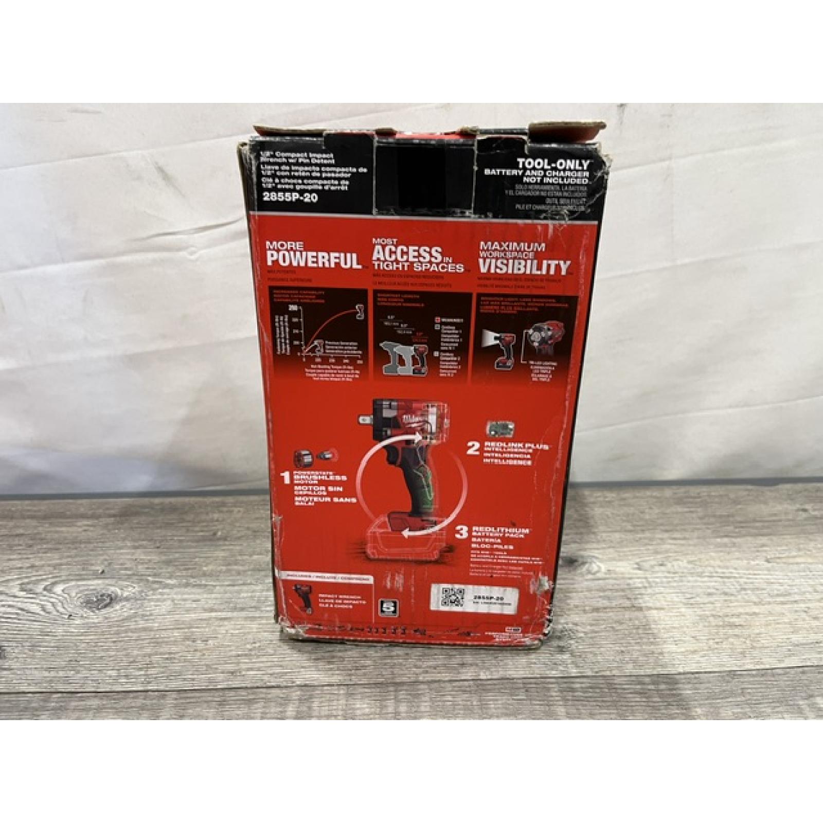 NEW - Milwaukee Cordless Compact Impact Wrench with Pin Detent (Tool-Only)