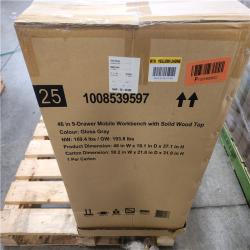 Phoenix NEW Husky Tool Storage 46 in. W Gloss Gray Mobile Workbench Cabinet (SEALED)
