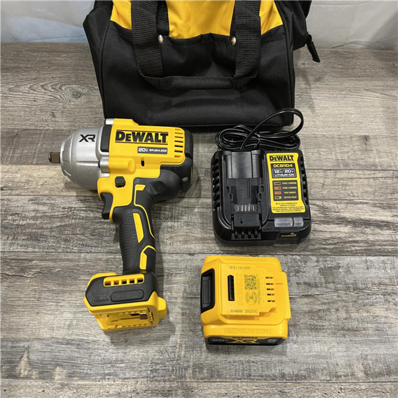 AS-IS DEWALT 20V MAX Lithium-Ion Cordless 1/2 in. Impact Wrench Kit