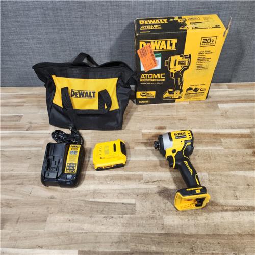 HOUSTON LOCATION - AS - IS DEWALT Atomic 20V Max Lithium-Ion Brushless Cordless Compact 1/4 in. Impact Driver Kit