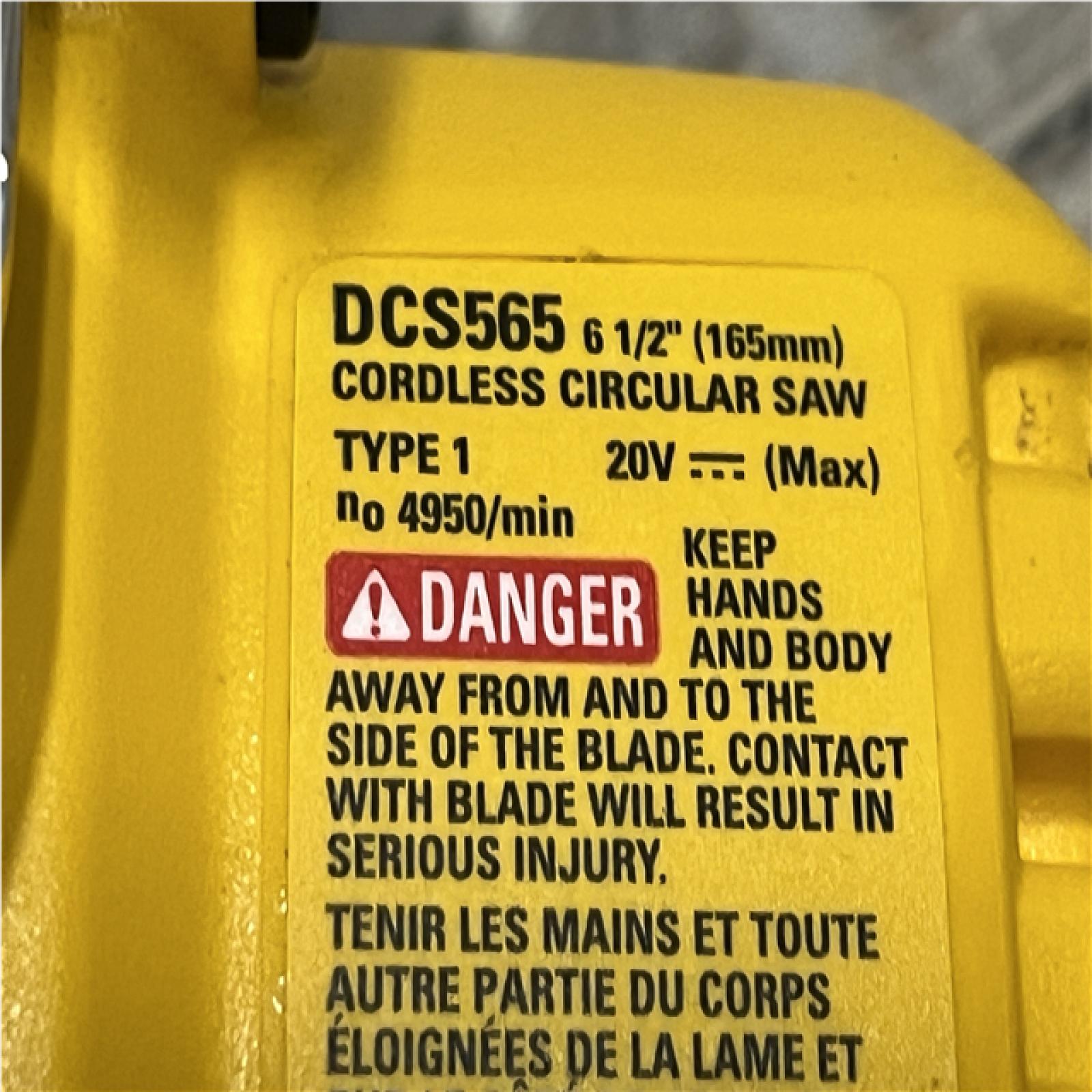 AS-IS DEWALT 20V MAX Cordless Brushless 6-1/2 in. Sidewinder Style Circular Saw (Tool Only)