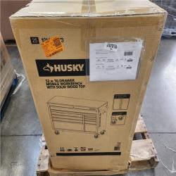 Phoenix NEW Husky Standard-Duty 52 in. W 10-Drawer Matte Army Green Mobile Workbench Cabinet with Solid Wood Top (SEALED)