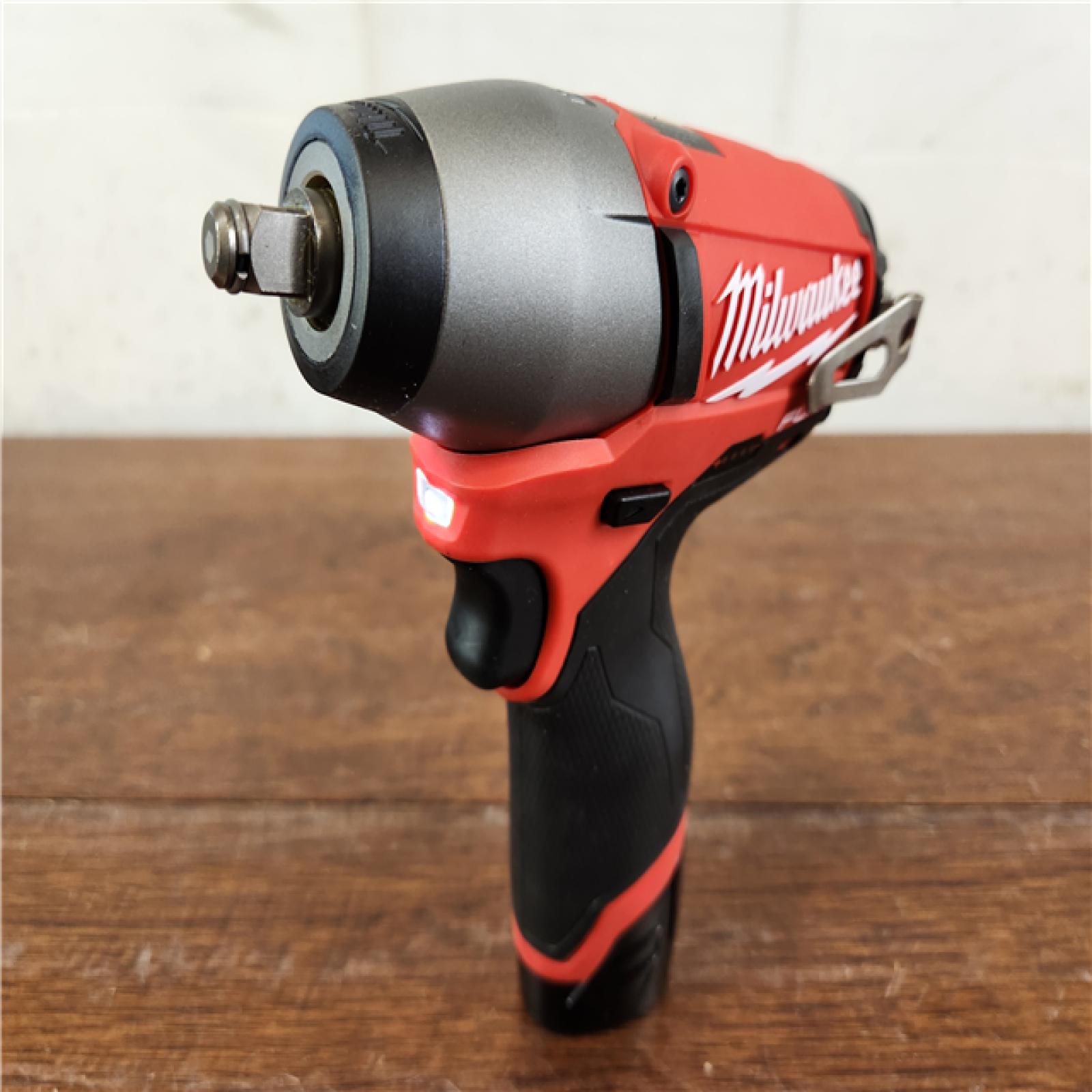 AS-IS Milwaukee M12 FUEL Lithium-Ion Brushless Cordless 3/8 in. Impact Wrench Kit