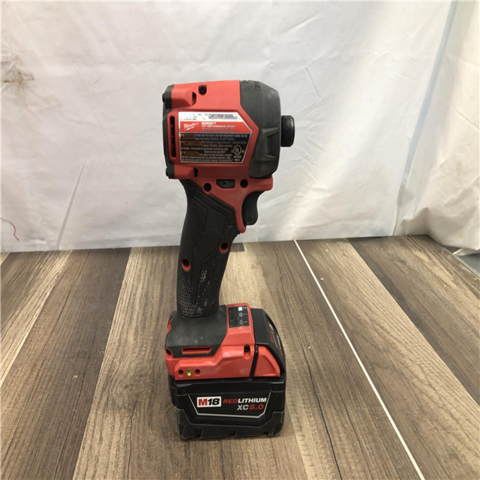 AS-IS Milwaukee FUEL SURGE 18V Lithium-Ion Brushless Cordless 1/4 in. Hex Impact Driver Kit
