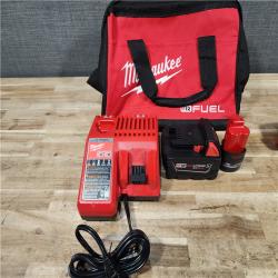 HOUSTON LOCATION - AS-IS (APPEARS LIKE NEW) Milwaukee FUEL 18V Cordless Mid Torque 1/2 in. Impact Wrench w/ M12 FUEL 3/8 in. Ratchet & Battery/Charger Combo Kit