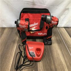 AS-IS Milwaukee FUEL 12-Volt Lithium-Ion Brushless Cordless Hammer Drill and Impact Driver Combo Kit