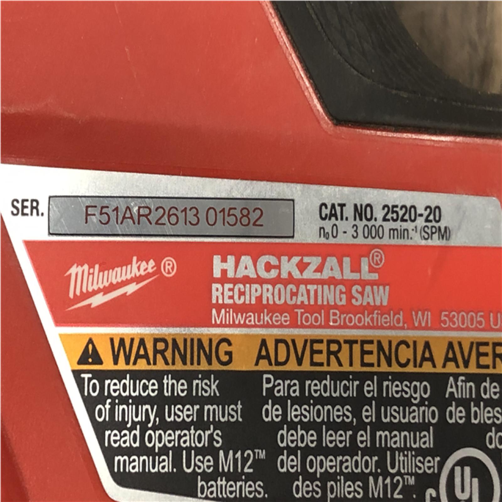 AS-IS Milwaukee FUEL 12V Lithium-Ion Brushless Cordless HACKZALL Reciprocating Saw Kit