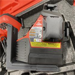 AS-IS Milwaukee 12-Volt Lithium-Ion Cordless Green 250 ft. 3-Plane Laser Level Kit