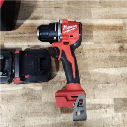 HOUSTON LOCATION - AS - IS Milwaukee 18V Lithium-Ion Brushless Cordless 1/2 in. Compact Drill/Driver Kit