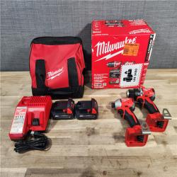 HOUSTON LOCATION - AS-IS M18 18V Lithium-Ion Brushless Cordless Compact Drill/Impact Combo Kit (2-Tool) W/(2) 2.0 Ah Batteries, Charger & Bag