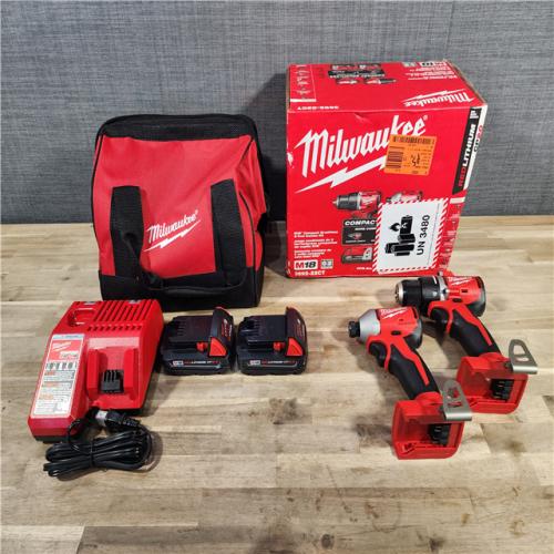 HOUSTON LOCATION - AS-IS M18 18V Lithium-Ion Brushless Cordless Compact Drill/Impact Combo Kit (2-Tool) W/(2) 2.0 Ah Batteries, Charger & Bag