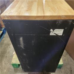 Phoenix LIKE NEW Husky Heavy Duty 61 in. W x 22 in. D 15-Drawer Matte Black Mobile Workbench Cabinet with Solid Wood Top