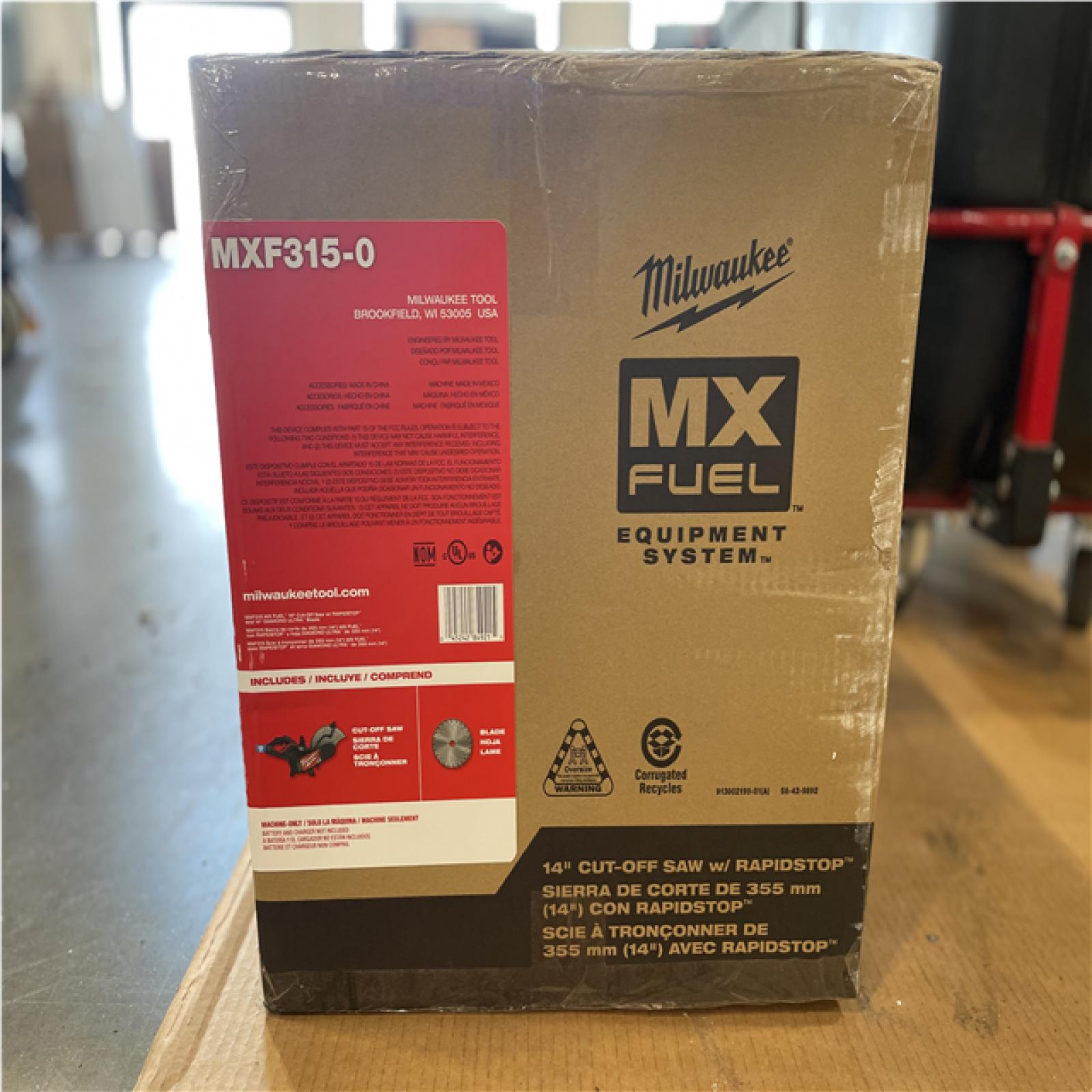 DALLAS LOCATION - AS-IS MILWAUKEE MX FUEL Lithium-Ion 14 in. Cut-Off Saw with RAPIDSTOP Brake and Diamond Ultra Segmented Blade (TOOL-ONLY)