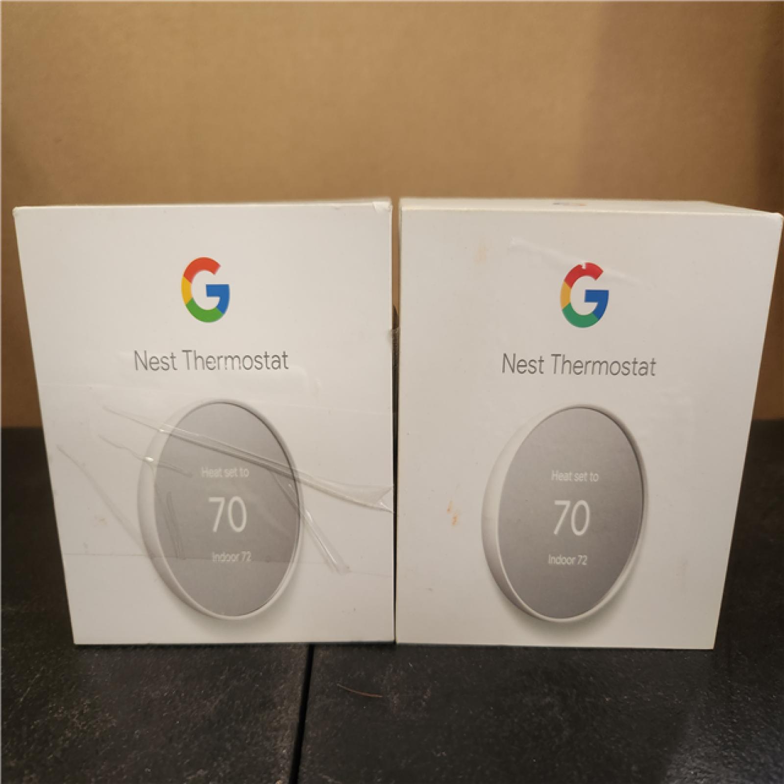 Phoenix AS-IS Google Nest Thermostat - Smart Programmable Wi-Fi Thermostat - (2-Pack)