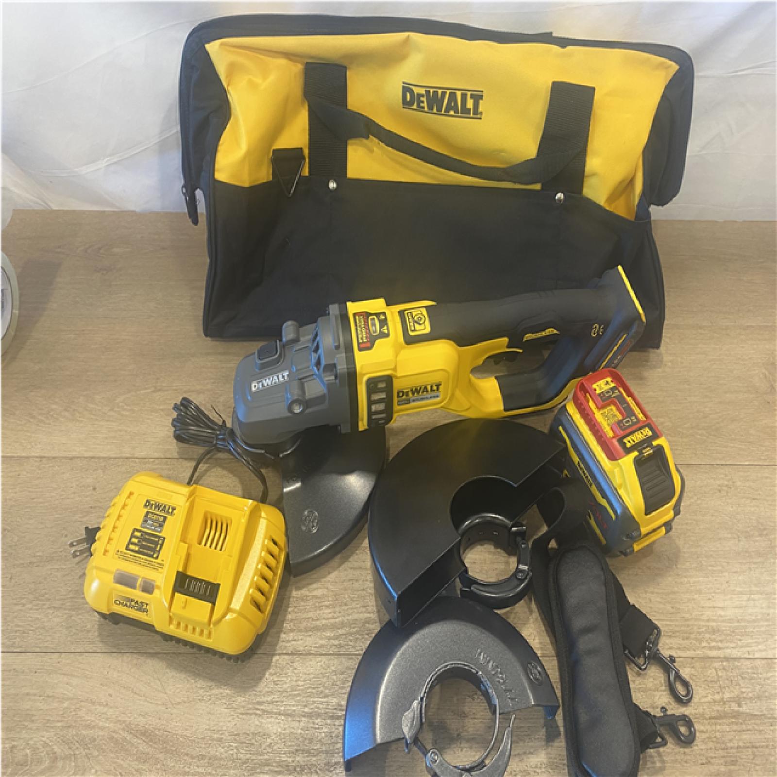 AS-IS DEWALT FLEXVOLT 60-Volt Lithium-Ion Cordless 7 in. to 9 in. Large Angle Grinder Kit