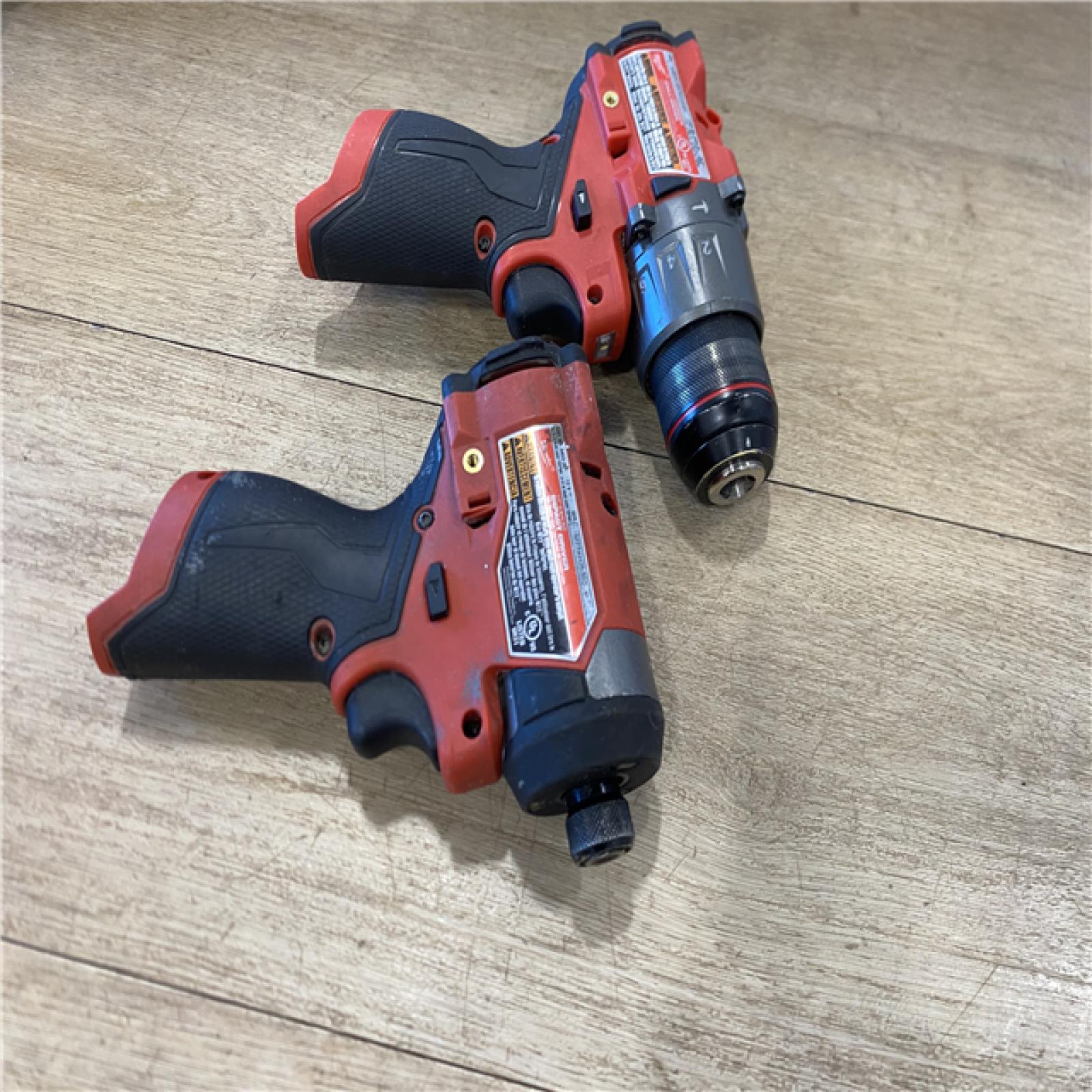 AS-IS Milwaukee FUEL 12-Volt Lithium-Ion Brushless Cordless Hammer Drill and Impact Driver Combo Kit