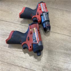 AS-IS Milwaukee FUEL 12-Volt Lithium-Ion Brushless Cordless Hammer Drill and Impact Driver Combo Kit