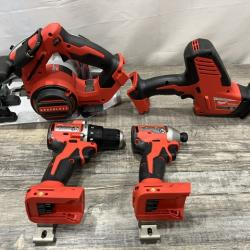 AS-IS Milwaukee 18-Volt Lithium-Ion Brushless Cordless (4-Tool) Combo Kit