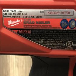 AS-IS  Milwaukee FUEL 18-Volt Lithium-Ion Brushless Cordless Gen II 18-Gauge Brad Nailer (Tool-Only)