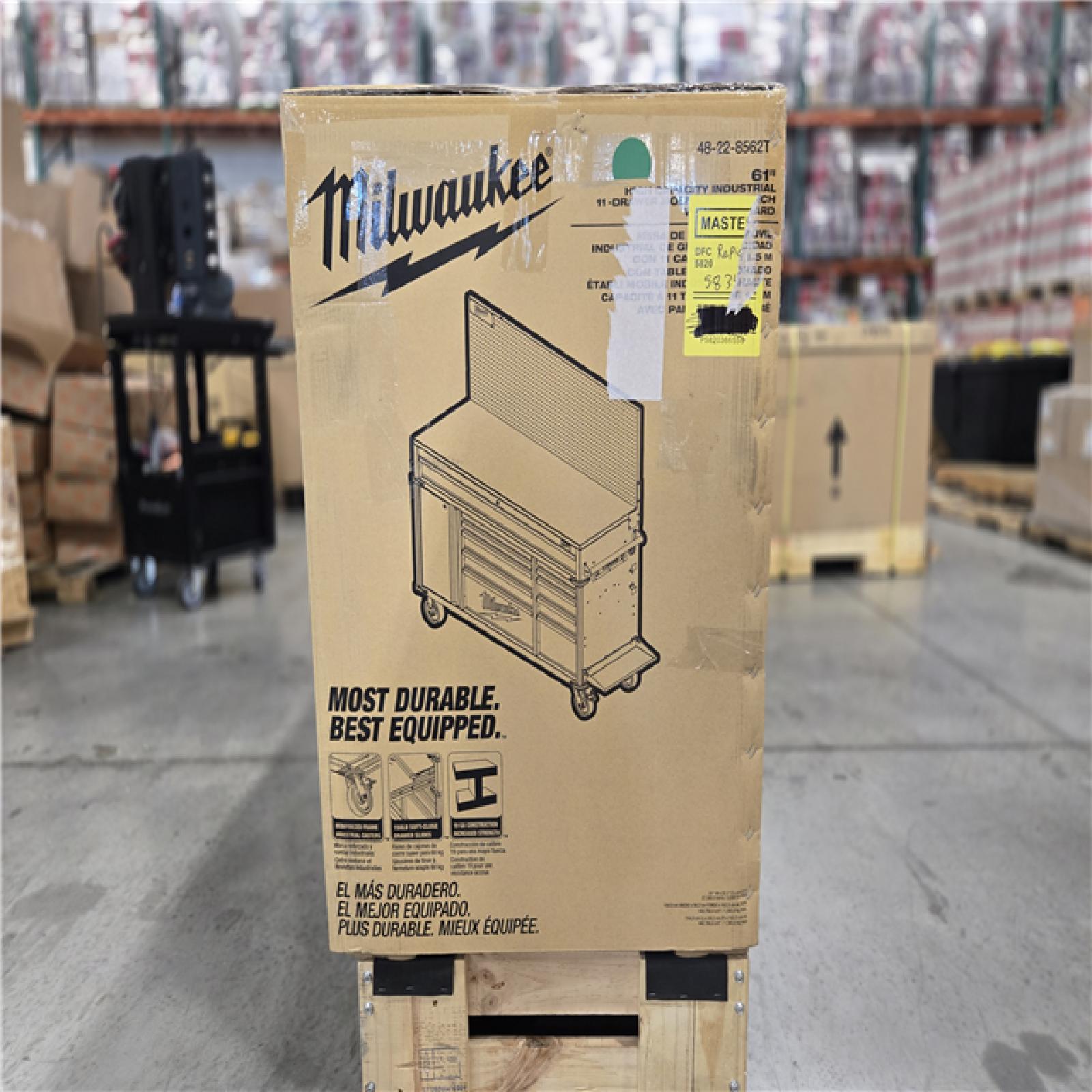 DALLAS LOCATION- AS-IS MILWAUKEE High Capacity 61 in. W x 22.1 in D 11-Drawer Mobile Workbench