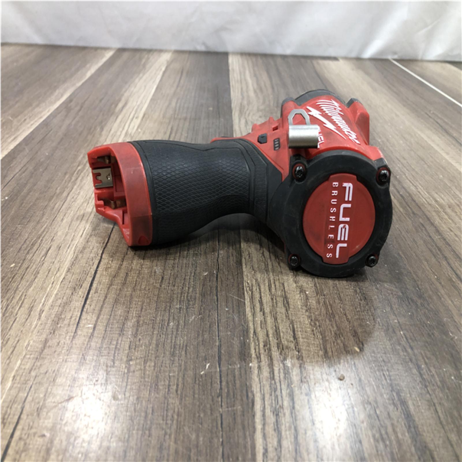 AS-IS Milwaukee FUEL 12V Lithium-Ion Brushless Cordless Stubby 3/8 in. Impact Wrench (Tool-Only)