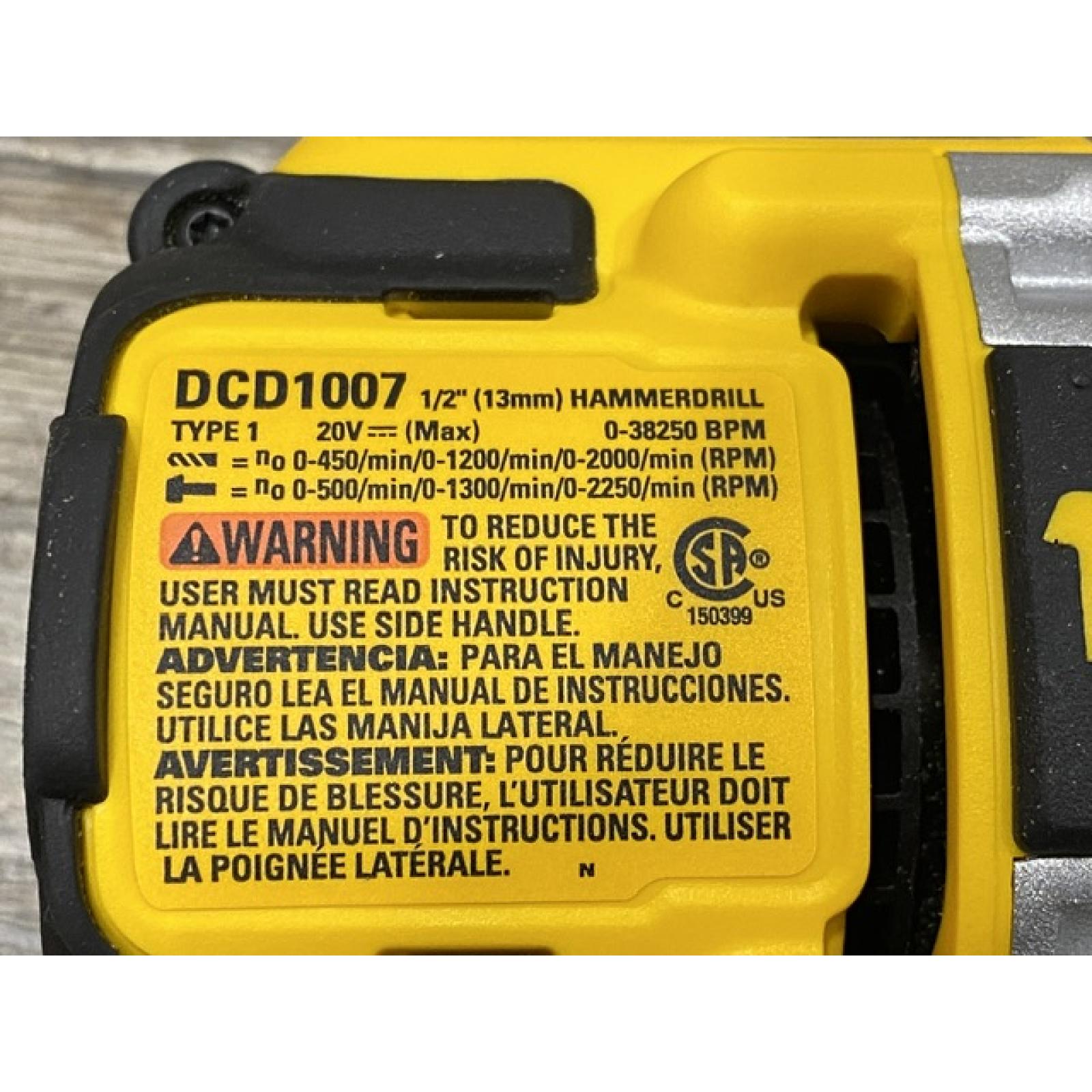 AS-IS DEWALT 20V MAX Brushless Cordless 1/2 3-Speed Hammer Drill (Tool-Only)