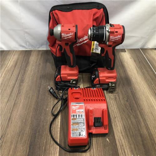 AS-IS Milwaukee 18V Lithium-Ion Brushless Cordless Compact Drill/Impact Combo Kit