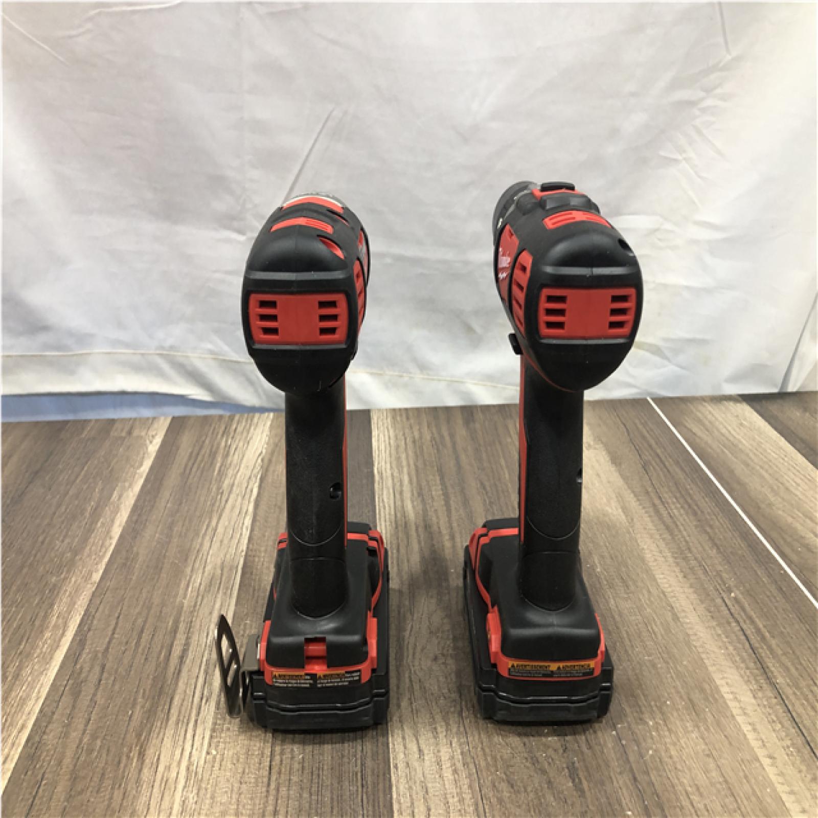 AS-IS Milwaukee 18V Lithium-Ion Cordless Drill Driver/Impact Driver Combo Kit