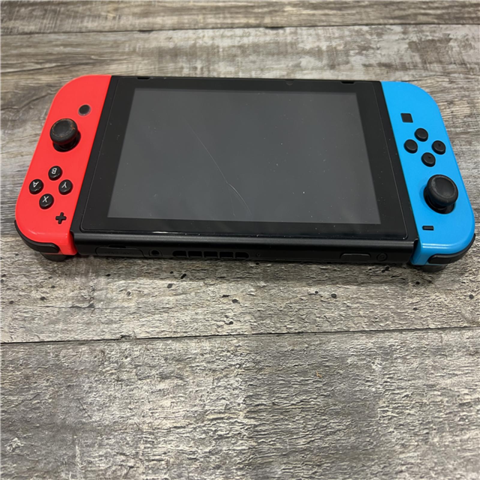 AS-IS Nintendo Switch with Neon Blue and Neon Red Joy-Con