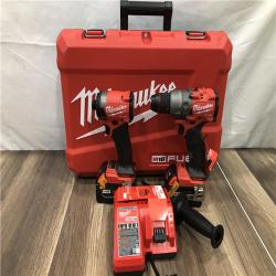 AS-IS Milwaukee FUEL 18V Lithium-Ion Brushless Cordless Hammer Drill and Impact Driver Combo Kit